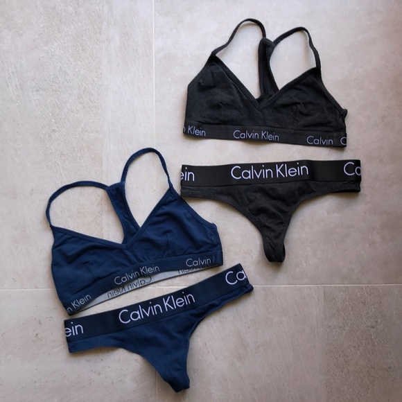 calvin klein blue underwear women's
